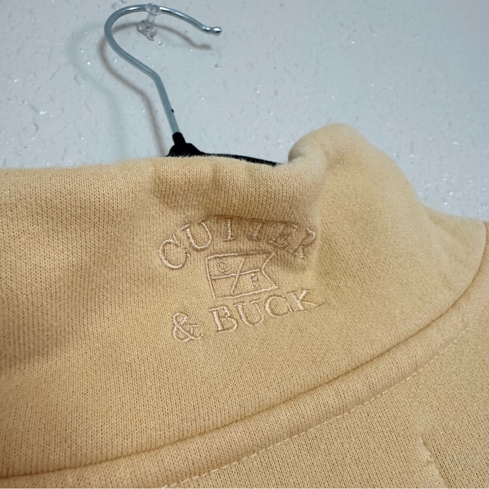 Cutter & Buck Cotton Quarter Zip Pullover in Yellow - Picture 4 of 6